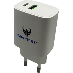 Caricatore Universale Fast Charge TYPE-C + USB 20W White